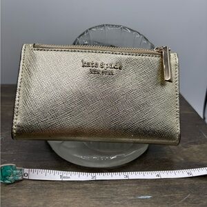 Kate Spade Gold Wallet with Metallic Finish